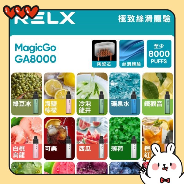 RELX拋棄式 RELX GA 8000口拋棄式電子煙 RELX一次性電子煙 電子菸線上購(gòu)買